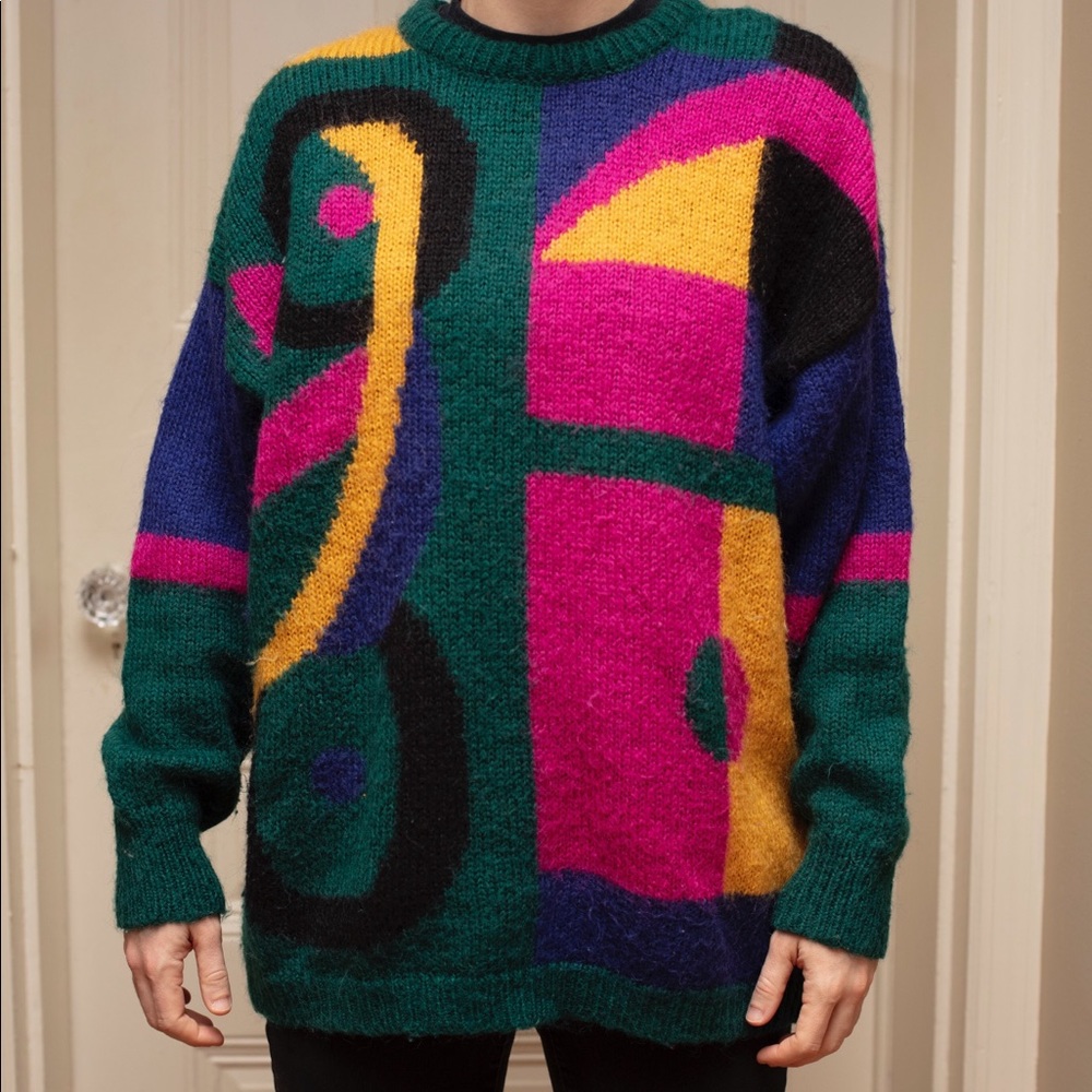 Funky Vintage Geometric 80’s / 90’s Sweater